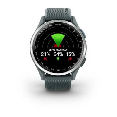 Garmin Approach S44 Silver Aluminum Bezel Smartwatch - 010-03009-01