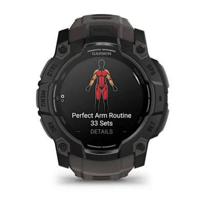 Garmin Instinct 3 – 50 mm AMOLED Black Smartwatch with Charcoal Band - 010-03020-00