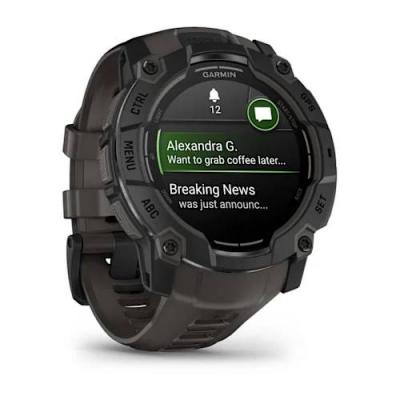 Garmin Instinct 3 – 50 mm AMOLED Black Smartwatch with Charcoal Band - 010-03020-00