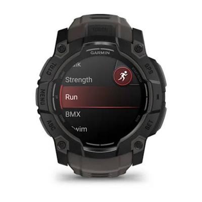 Garmin Instinct 3 – 50 mm AMOLED Black Smartwatch with Charcoal Band - 010-03020-00