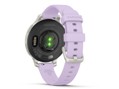 Garmin Lily 2 Active Silver with Purple Jasmine Bone Silicone Band - 010-02891-01