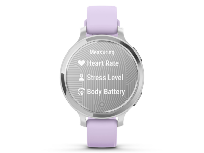 Garmin Lily 2 Active Silver with Purple Jasmine Bone Silicone Band - 010-02891-01