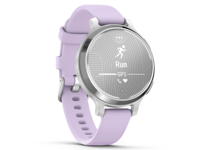 Garmin Lily 2 Active Silver with Purple Jasmine Bone Silicone Band - 010-02891-01