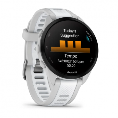 Garmin Forerunner 165 Music Smart Watch in Mist Gray/Whitestone - 010-02863-21