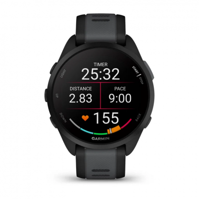 Garmin Forerunner 165 Smart Watch in Black/Slate Gray - 010-02863-20