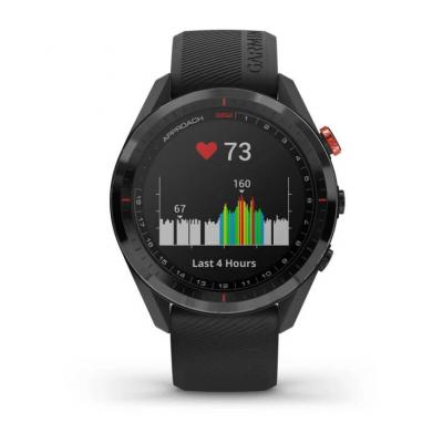 Garmin Approach S62 Black Ceramic Bezel with Black Silicone Band - 010-02200-00