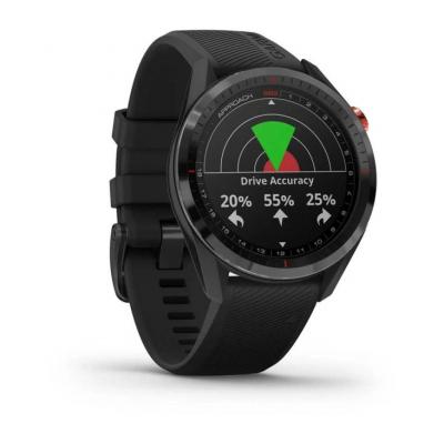 Garmin Approach S62 Black Ceramic Bezel with Black Silicone Band - 010-02200-00
