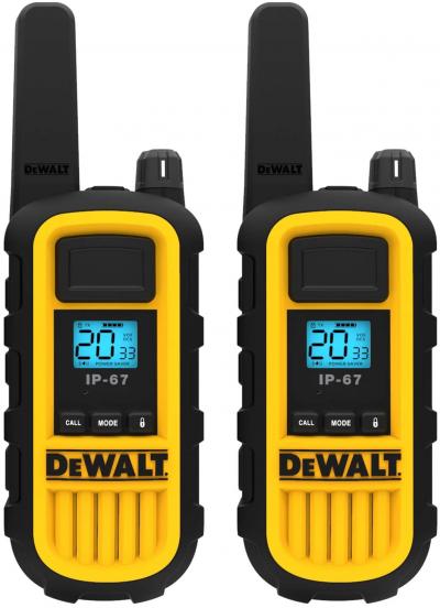 Dewalt Heavy Duty 6 x DXFRS800 Radios with 6 x Port Charger and 6 Surveillance Headphones - DXFRS800BCH6-SV1