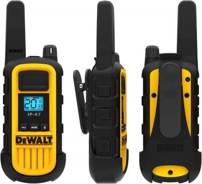 Dewalt Heavy Duty 6 x DXFRS800 Radios with 6 x Port Charger and 6 Surveillance Headphones - DXFRS800BCH6-SV1