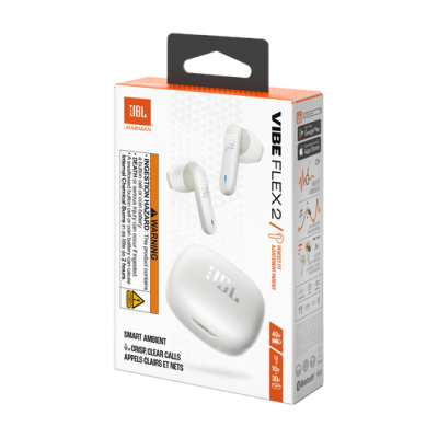 JBL Vibe Flex 2 True Wireless Earbuds - JBLVFLEX2WHTAM