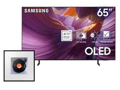 65" Samsung OLED 4K Vision AI Smart TV + Music Frame Wireless Speaker - QN65S85FAFXZC-HW-LS60D/ZC