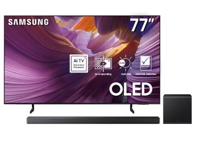 77" Samsung OLED 4K Vision AI Smart TV + Q-Series Soundbar - QN77S85FAEXZC-HW-QS700F/ZC