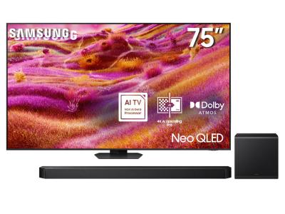 75" Samsung Neo QLED 4K Smart TV + Q-series Soundbar - QN75QN90FAFXZC-HW-Q800F/ZC