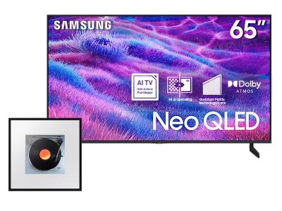 65" Samsung Neo QLED 4K AI TV + Music Frame Wireless Speaker - QN65QN80FAFXZC-HW-LS60D/ZC