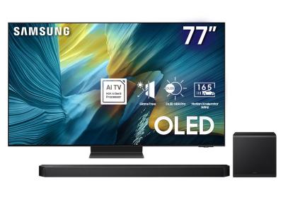 77" Samsung 4K AI TV + Q-series Soundbar Bundle - QN77S95FAFXZC-HW-Q800F/ZC