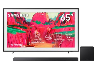 65" Samsung The Frame Pro AI TV + Q-series Soundbar - QN65LS03FWFXZC-HW-QS700F/ZC