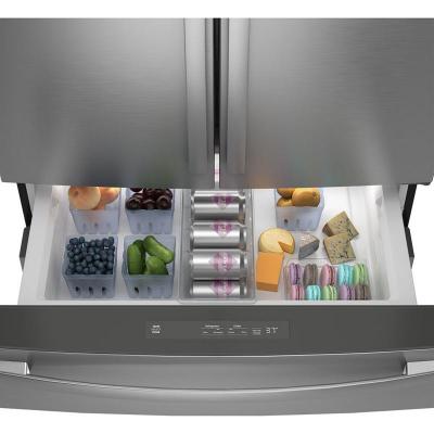 36" GE Profile 28.7 Cu. Ft. 4-door French-Door Refrigerator in Fingerprint Resistant Stainless Steel - PGE29BYTFS