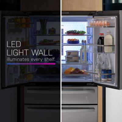 36" GE Profile 28.7 Cu. Ft. 4-door French-Door Refrigerator in Fingerprint Resistant Stainless Steel - PGE29BYTFS