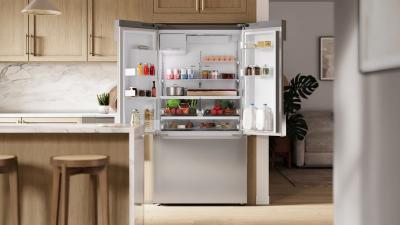 36" Bosch 100 Series French Door Bottom Mount Refrigerator - B36CD10ENS