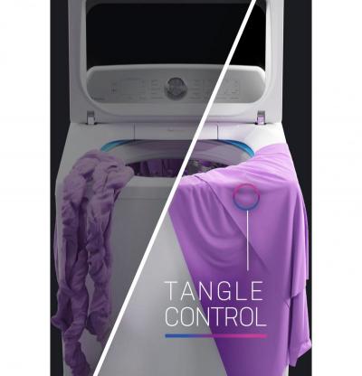 28" GE Profile 5.4 Cu. Ft. Washer with Smarter Wash Technology - PTW800BPWRS
