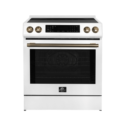 30" Forno Espresso Donatello Slide-In Induction Range White - FFSIN0905-30WHT