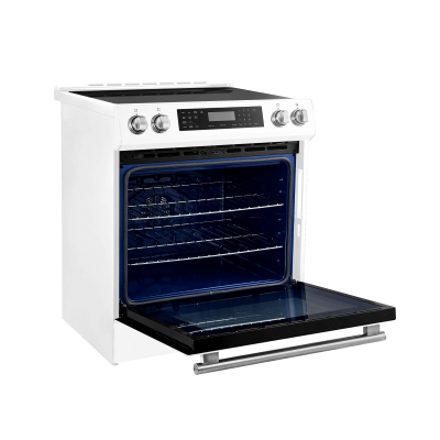 30" Forno Espresso Donatello Slide-In Induction Range White - FFSIN0905-30WHT
