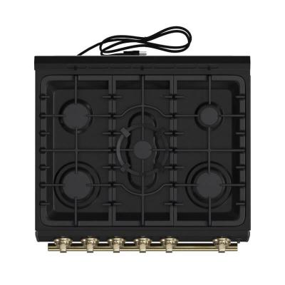 30" Forno Leonardo Espresso Gas Range 5 cu.ft. Convection Oven - FFSGS1116-30BLK