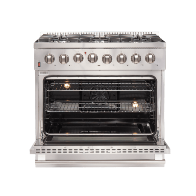 36" Forno Galiano Dual Fuel Range 6 Burners 5.36 cu.ft. True Convection Oven - FFSGS6156-36