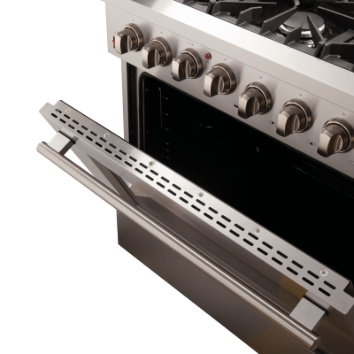 36" Forno Galiano Dual Fuel Range 6 Burners 5.36 cu.ft. True Convection Oven - FFSGS6156-36WHT