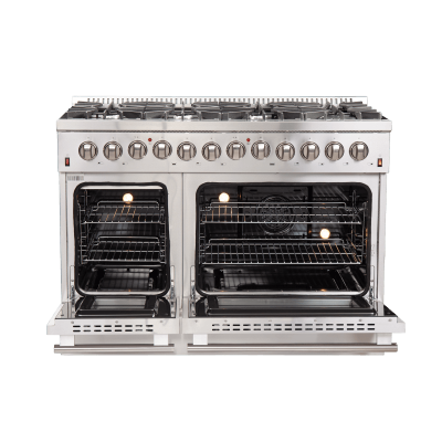 48" Forno Galiano Dual Fuel 6.58 cu.ft. 8 Burners Double Ovens Range - FFSGS6156-48