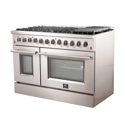 48" Forno Galiano Dual Fuel 6.58 cu.ft. 8 Burners Double Ovens Range - FFSGS6156-48