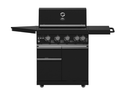 Forno All'Aperto 62600 BTU BBQ and Sink Module with Black Sintered Stone Countertops and Bar & Beverage Center - FODKT2582BLK
