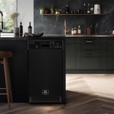 18″ Forno Polo Black Dishwasher - FDWBI8041-18BLK