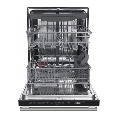 24” Forno Pozzo Dishwasher Black With additional Antique Brass handles - FDWBI8067-24BLK