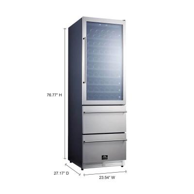 Forno Azienda Dual Temperature Zone 24” Wine Cooler -108 Bottles - FWCDR6628-24S