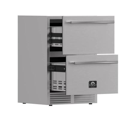 24" FORNO Como 4.87 cu.ft. Indoor/Outdoor Drawer Refrigerator - FDROD1611-24S