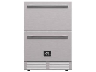 24" FORNO Como 4.87 cu.ft. Indoor/Outdoor Drawer Refrigerator - FDROD1611-24S