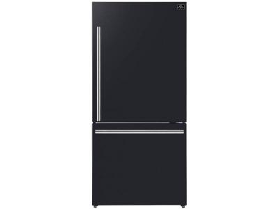 31" Forno Milano Espresso 17.2 cu. ft. Bottom Freezer Right Swing Door Refrigerator - FFFFD1785-31BLK