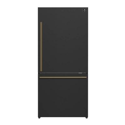 31" Forno Milano Espresso 17.2 cu. ft. Bottom Freezer Right Swing Door Refrigerator - FFFFD1785-31BLK
