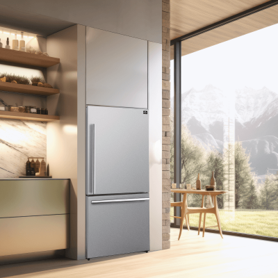 31" Forno Milano Espresso 17.2 cu. ft. Bottom Freezer Right Swing Door Refrigerator - FFFFD1785-31S