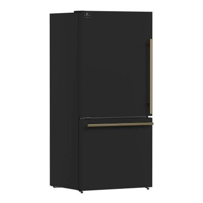 31" Forno Milano Espresso 17.2 Cu. Ft Bottom Freezer Built-In Ice Maker Refrigerator - FFFFD1786-31BLK