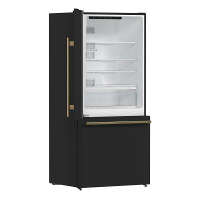 31" Forno Milano Espresso 17.2 Cu. Ft Bottom Freezer Built-In Ice Maker Refrigerator - FFFFD1786-31BLK