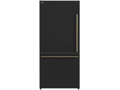 31" Forno Milano Espresso 17.2 Cu. Ft Bottom Freezer Built-In Ice Maker Refrigerator - FFFFD1786-31BLK