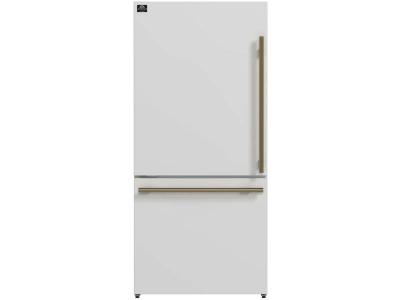 31" Forno Milano Espresso 17.2 Cu. Ft Bottom Freezer Built-In Ice Maker Refrigerator - FFFFD1786-31WHT