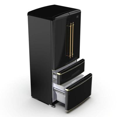 Forno Luigi 18 cu.ft. French Door Refrigerator Black - FFFFD1791-33BLK