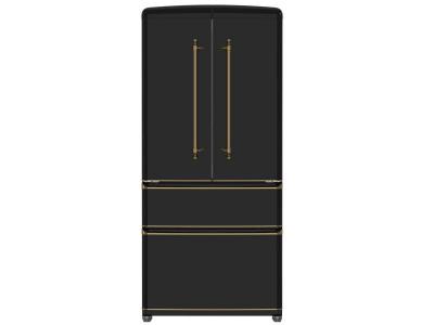 Forno Luigi 18 cu.ft. French Door Refrigerator Black - FFFFD1791-33BLK