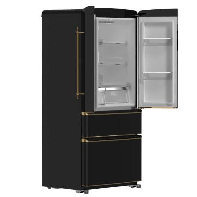 Forno Luigi 18 cu.ft. French Door Refrigerator Black - FFFFD1791-33BLK