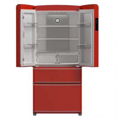 Forno Luigi 18 cu.ft. French Door Refrigerator Black - FFFFD1791-33RED