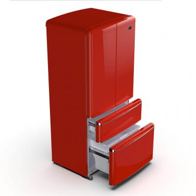 Forno Luigi 18 cu.ft. French Door Refrigerator Black - FFFFD1791-33RED