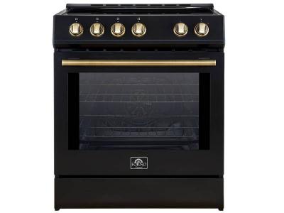 30" Forno Leonardo Espresso Slide-In Induction Range in Black - FFSIN0982-30BLK